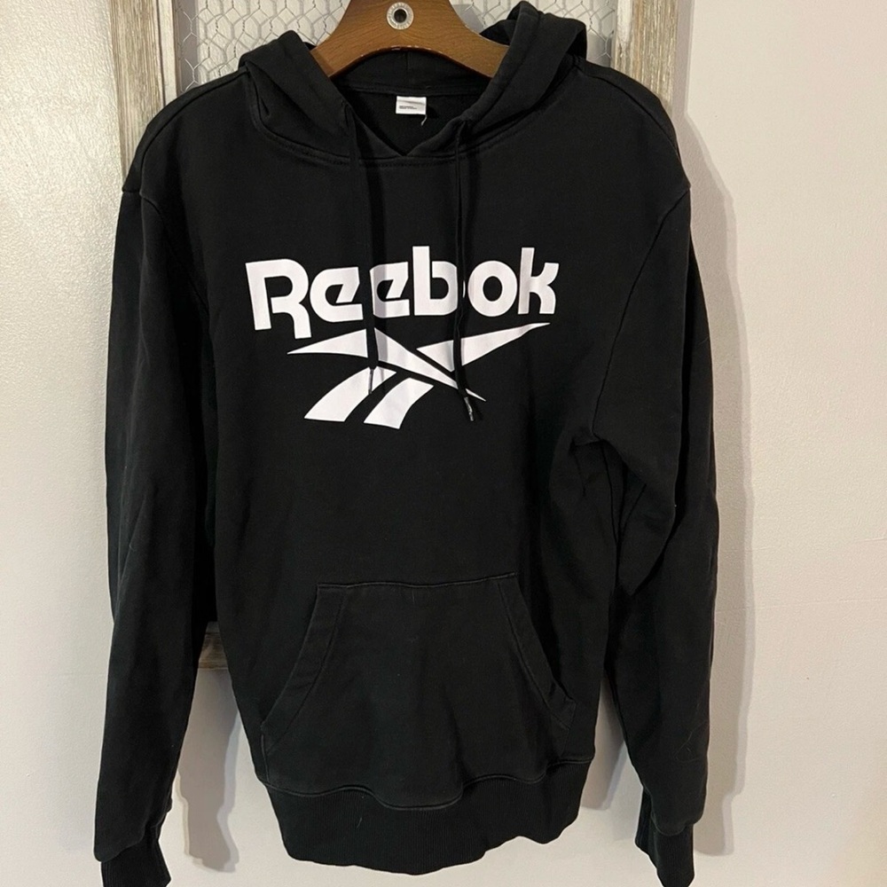 Reebok Men's Black Hoodie Sweatshirt